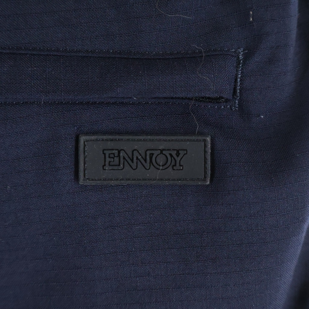 The Ennoy Professional(エンノイプロフェッショナル) 24SS WOOL BLEND RIP STOP EASY PANTS ウールブレンド リップストップイージーパンツ ネイビー SS24BRENPT04LP