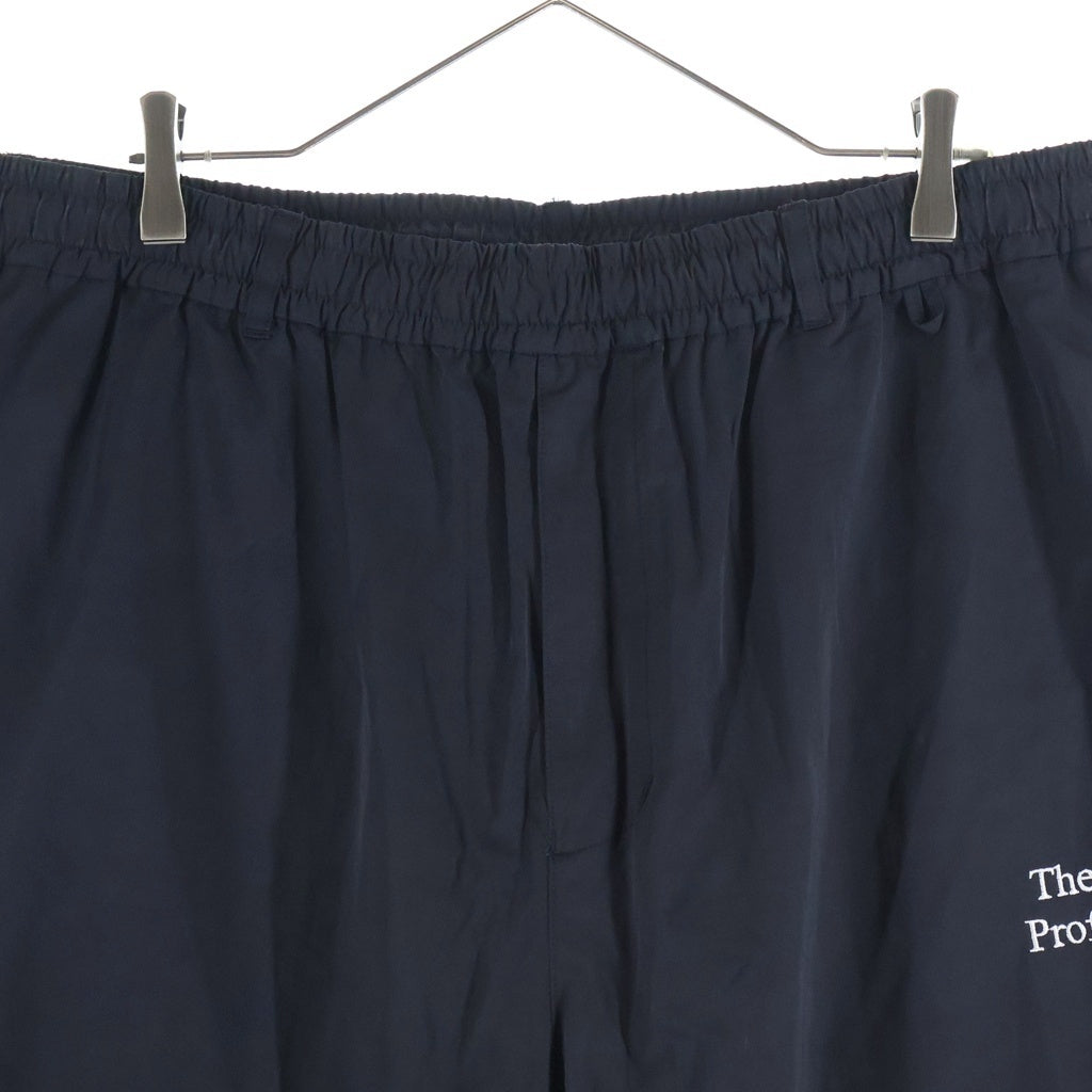 The Ennoy Professional(エンノイプロフェッショナル) 24AW CPN TRACK PANTS フロントロゴデザイン ドローストリング ナイロントラックパンツ ブラック AW24BRENPT04LP