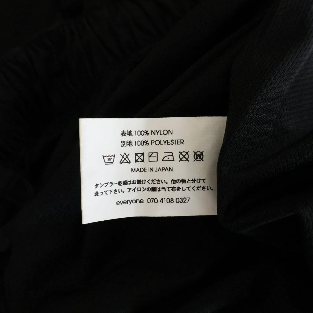 everyone(エブリワン) 25AW CENTER SEAM NYLON TRAINING PANT センターシーム ナイロントレーニングパンツ ブラック EV25-PT42