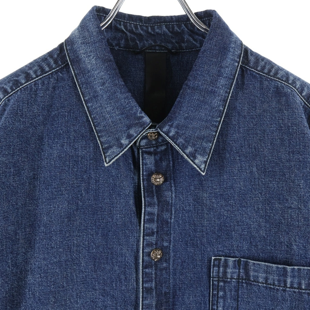 CHROME HEARTS(クロムハーツ) LAST BITE ラストバイト クロスボールボタンカバーオールデニム長袖シャツ インディゴ