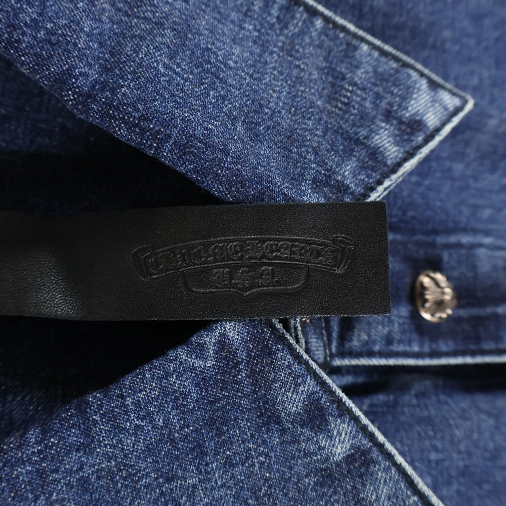 CHROME HEARTS(クロムハーツ) LAST BITE ラストバイト クロスボールボタンカバーオールデニム長袖シャツ インディゴ