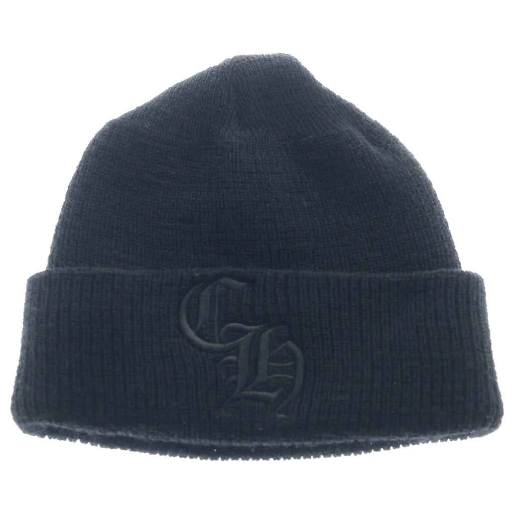CHROME HEARTS(クロムハーツ) CH Logo Embroidery Beanie CHロゴ刺繍 ウールニットビーニー ニット帽 帽子 ブラック