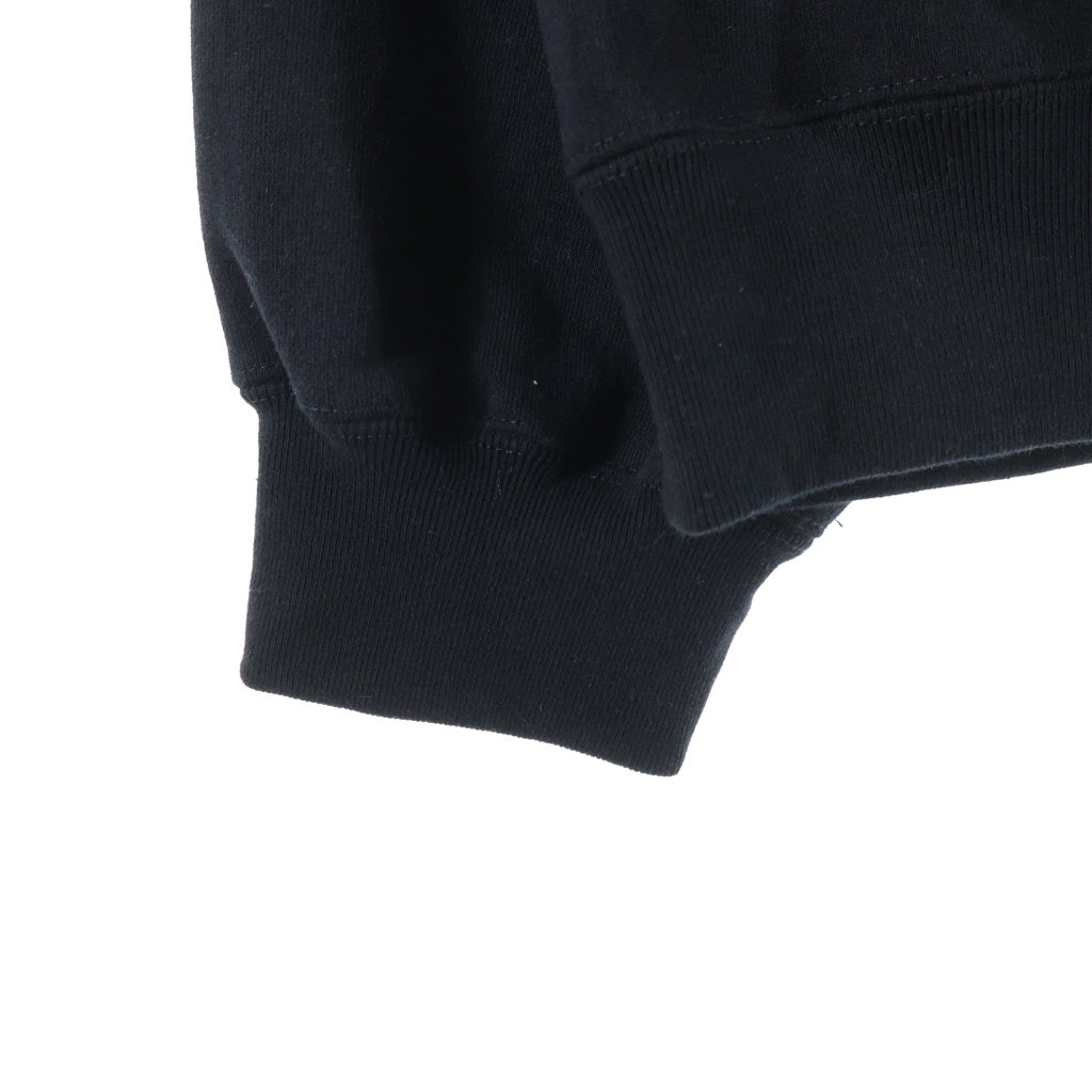 SUPREME(シュプリーム) 23AW Collegiate Patchwork Leather Hooded Sweatshirt カリージェトパッチワークレザー フーデッドスウェットシャツ パーカー ブラック