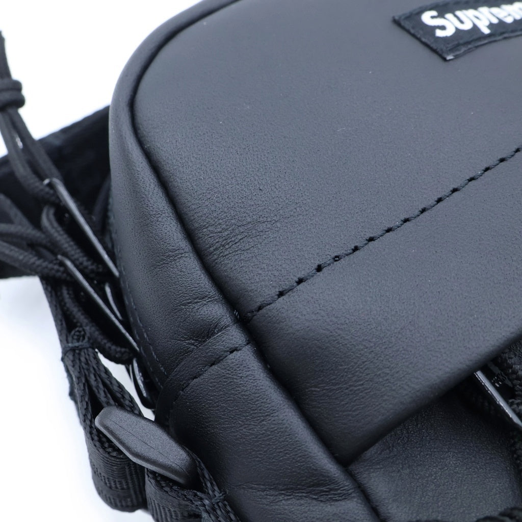 SUPREME(シュプリーム) 23AW Leather Shoulder Bag レザー スモールボックスロゴ ショルダーバッグ ブラック