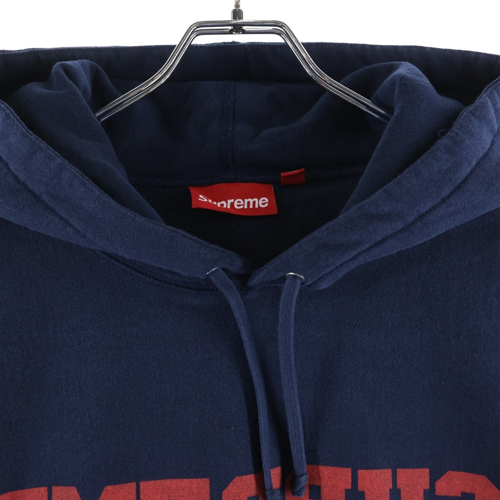 SUPREME(シュプリーム) 25SS Reverse Hooded Sweatshirt リバース ロゴプリント フーデッドスウェットシャツ パーカー ネイビー