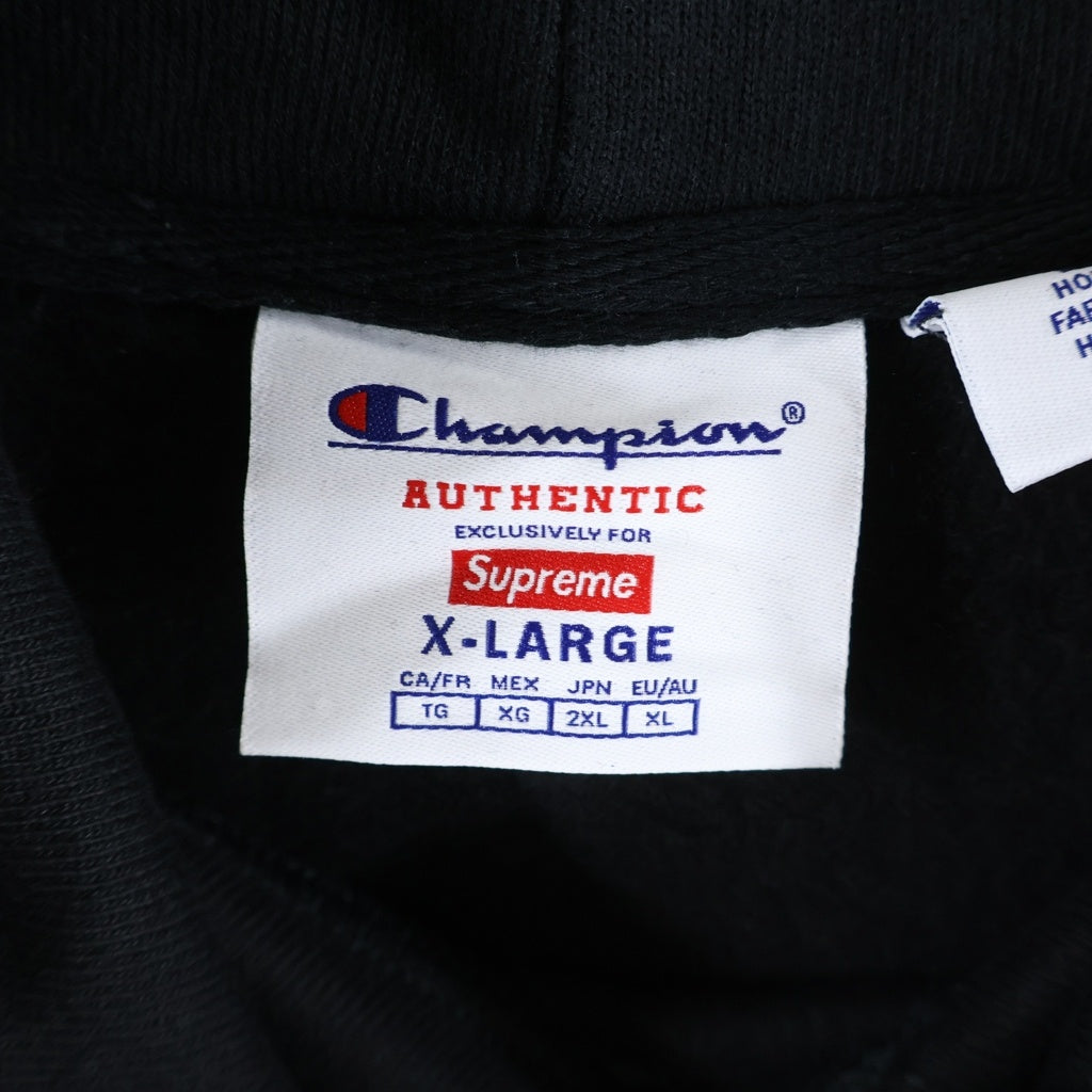 SUPREME(シュプリーム) 25SS ×Champion Hooded Sweatshirt チャンピオン フーデッドスウェットシャツ パーカー ブラック