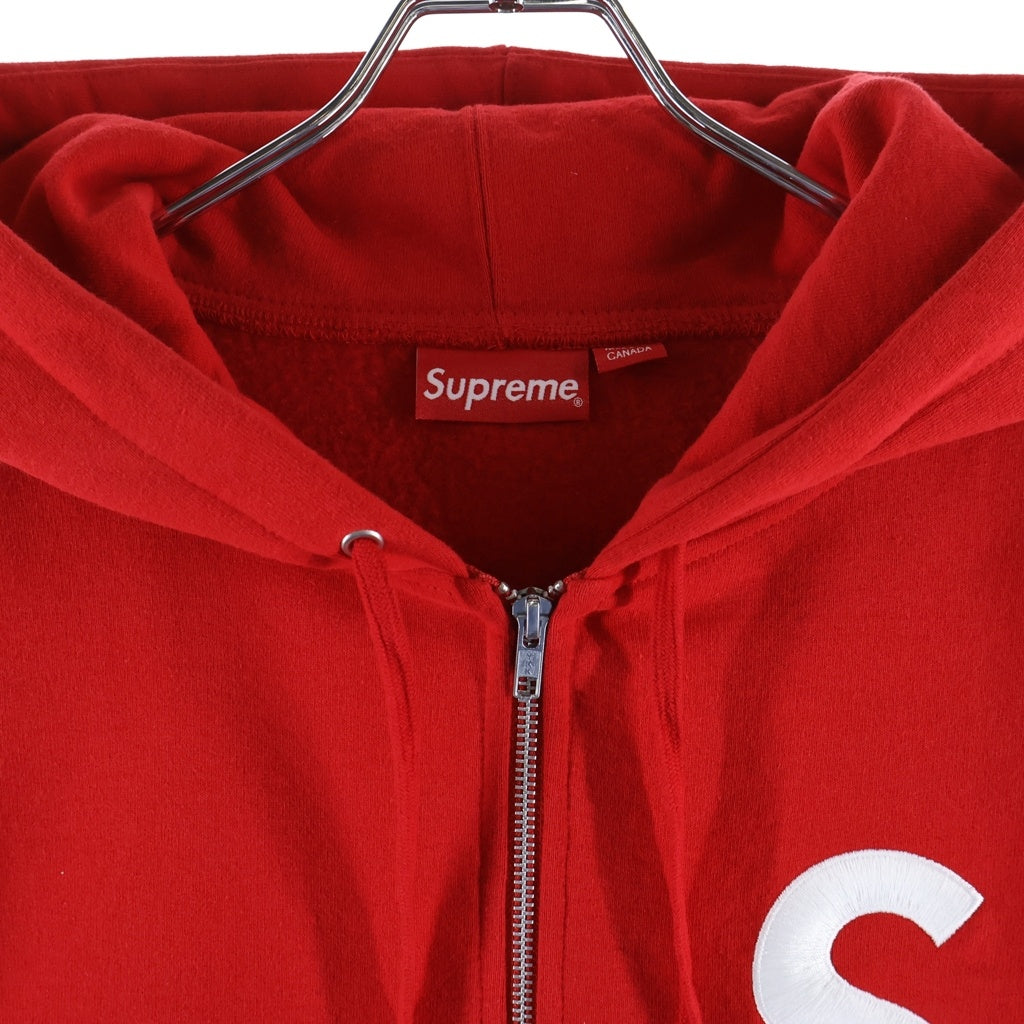 SUPREME(シュプリーム) 23AW S Logo Zip Up Hooded Sweatshirt Sロゴ ジップアップ フーデッドスウェットシャツ パーカー レッド