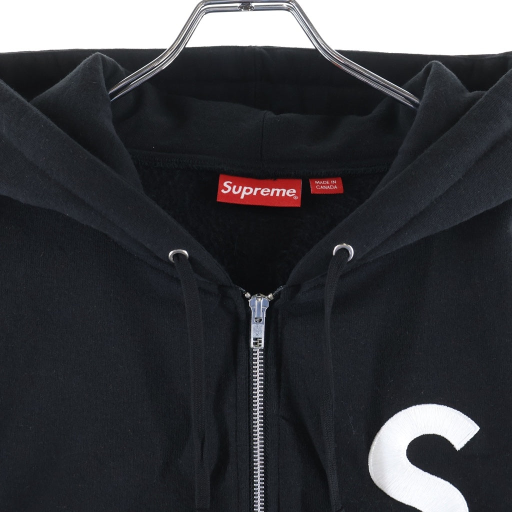 SUPREME(シュプリーム) 23AW S Logo Zip Up Hooded Sweatshirt Sロゴ ジップアップ フーデッドスウェットシャツ パーカー ブラック