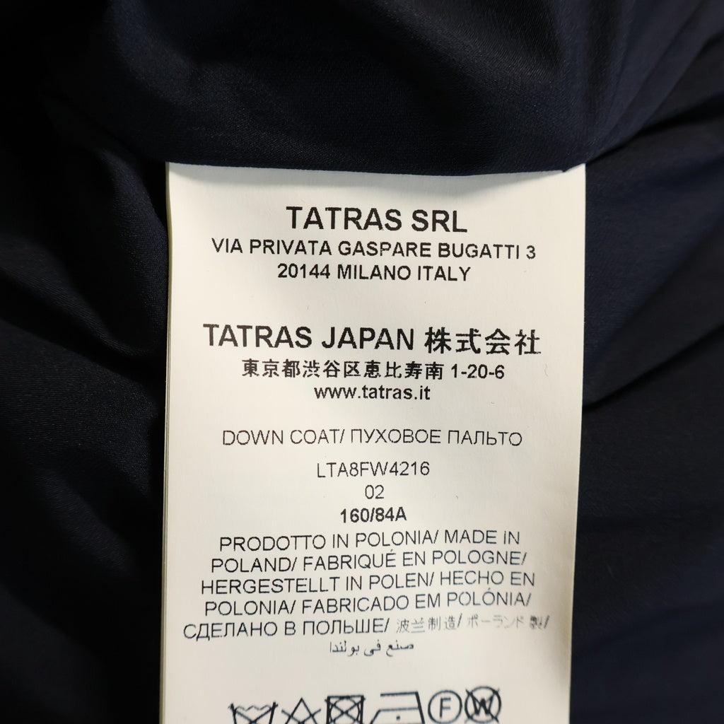 TATRAS(タトラス) DOWN COAT フーデッド ナイロンダウンコート レディース ネイビー LTA8FW4216