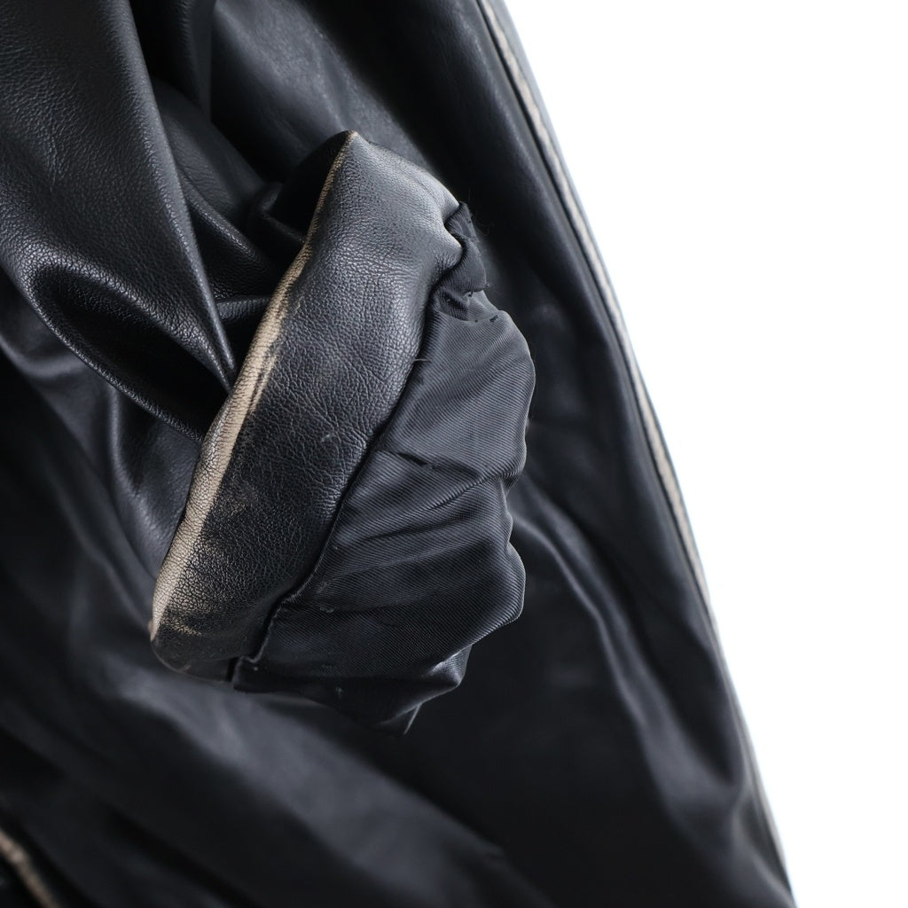 DIESEL(ディーゼル) G-LARY フェイクレザー フーデッドコート ジャケット ブラック A16287
