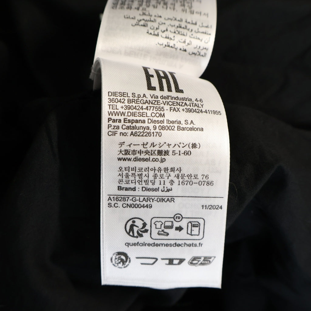 DIESEL(ディーゼル) G-LARY フェイクレザー フーデッドコート ジャケット ブラック A16287
