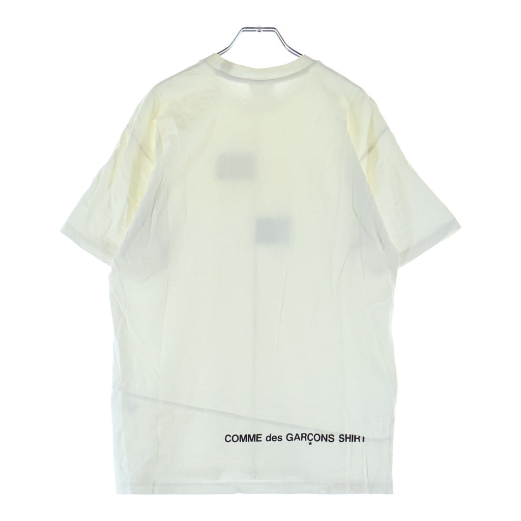 SUPREME(シュプリーム) 18AW ×COMME des GARCONS SHIRT Split Box Logo Tee コムデギャルソン スプリットボックスロゴ クルーネック半袖Tシャツ カットソー ホワイト