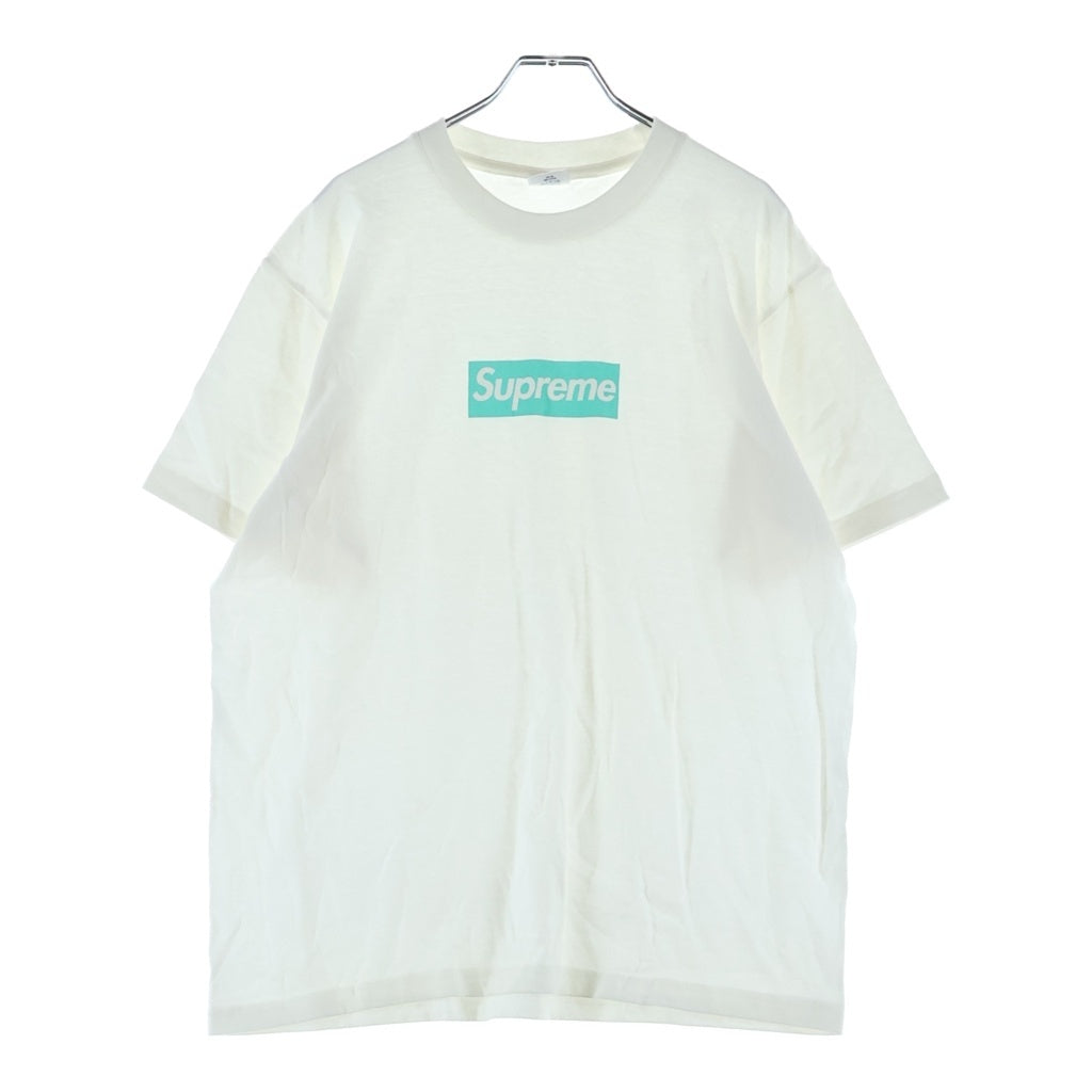 SUPREME(シュプリーム) 21AW ×TIFFANY & Co. Box Logo Tee ティファニー ボックスロゴ クルーネック半袖Tシャツ カットソー ホワイト