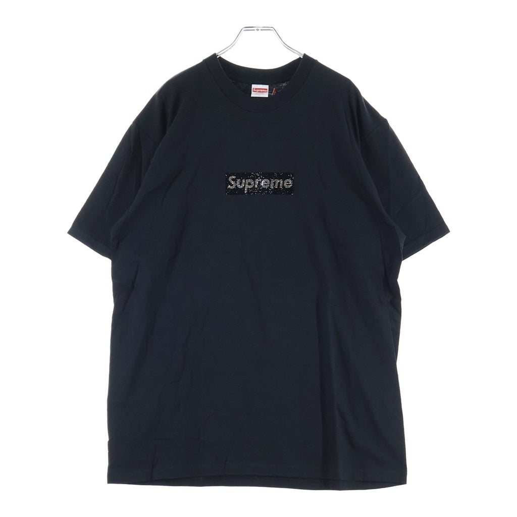 SUPREME(シュプリーム) 19SS xSwarovski Box Logo Tee スワロフスキー ボックスロゴ クルーネック半袖Tシャツ カットソー ブラック
