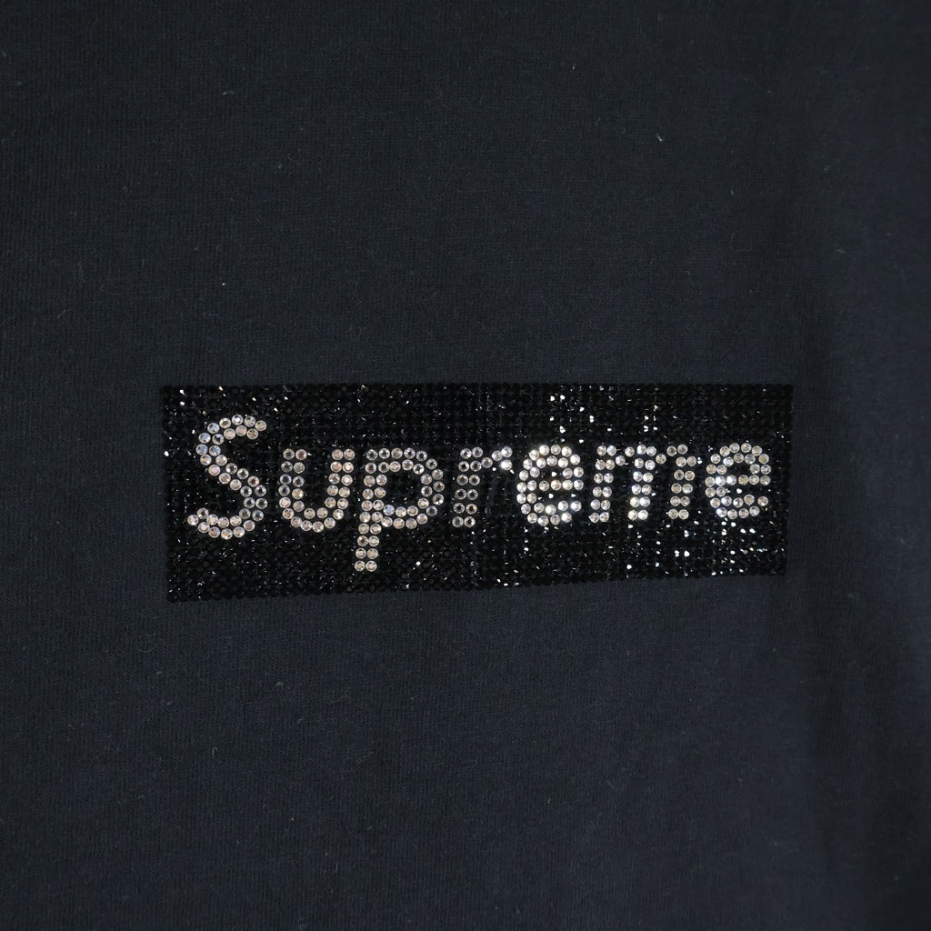 SUPREME(シュプリーム) 19SS xSwarovski Box Logo Tee スワロフスキー ボックスロゴ クルーネック半袖Tシャツ カットソー ブラック