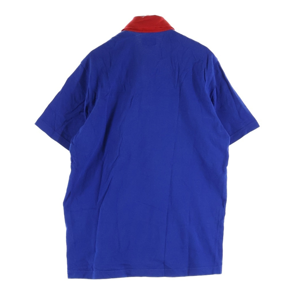 SUPREME(シュプリーム) 16SS S/S Rugby ロゴプリント 半袖ラガーシャツ ポロシャツ ブルー/レッド