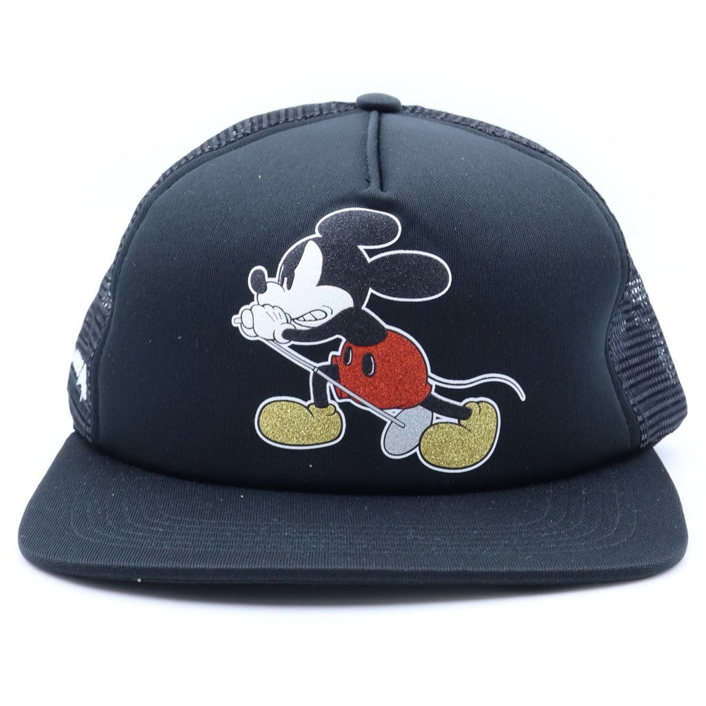 SUPREME(シュプリーム) 25AW xNumber (N)ine xMickey Mouse Mesh Back 5-Panel ナンバーナイン ミッキーマウス 5パネル メッシュベースボールキャップ ブラック