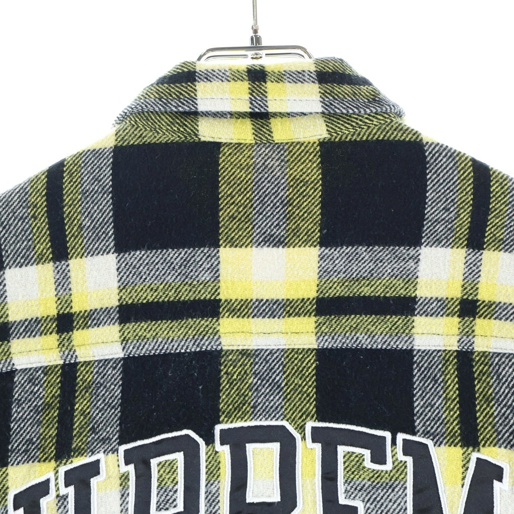 SUPREME(シュプリーム) 17AW Quilted Arc Logo Flannel Shirt キルテッド アーチロゴ フランネルチェックシャツ イエロー