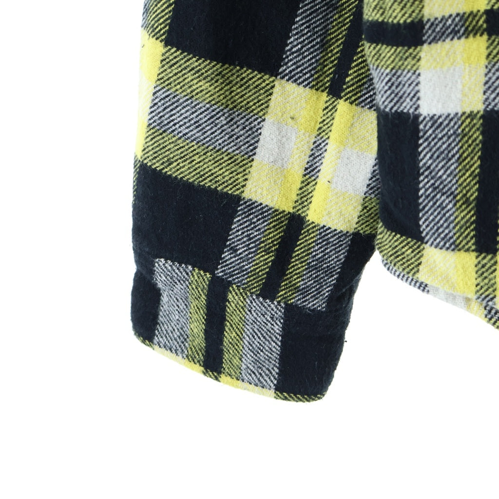 SUPREME(シュプリーム) 17AW Quilted Arc Logo Flannel Shirt キルテッド アーチロゴ フランネルチェックシャツ イエロー