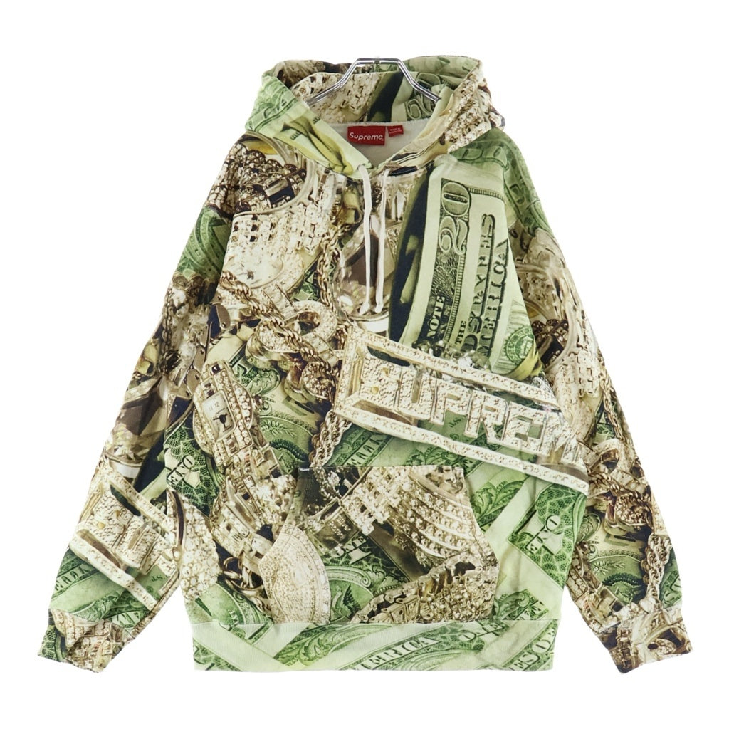 SUPREME(シュプリーム) 20SS Bling Hooded Sweatshirt ブリング 総柄 プルオーバーフーデッドスウェットパーカー グリーン