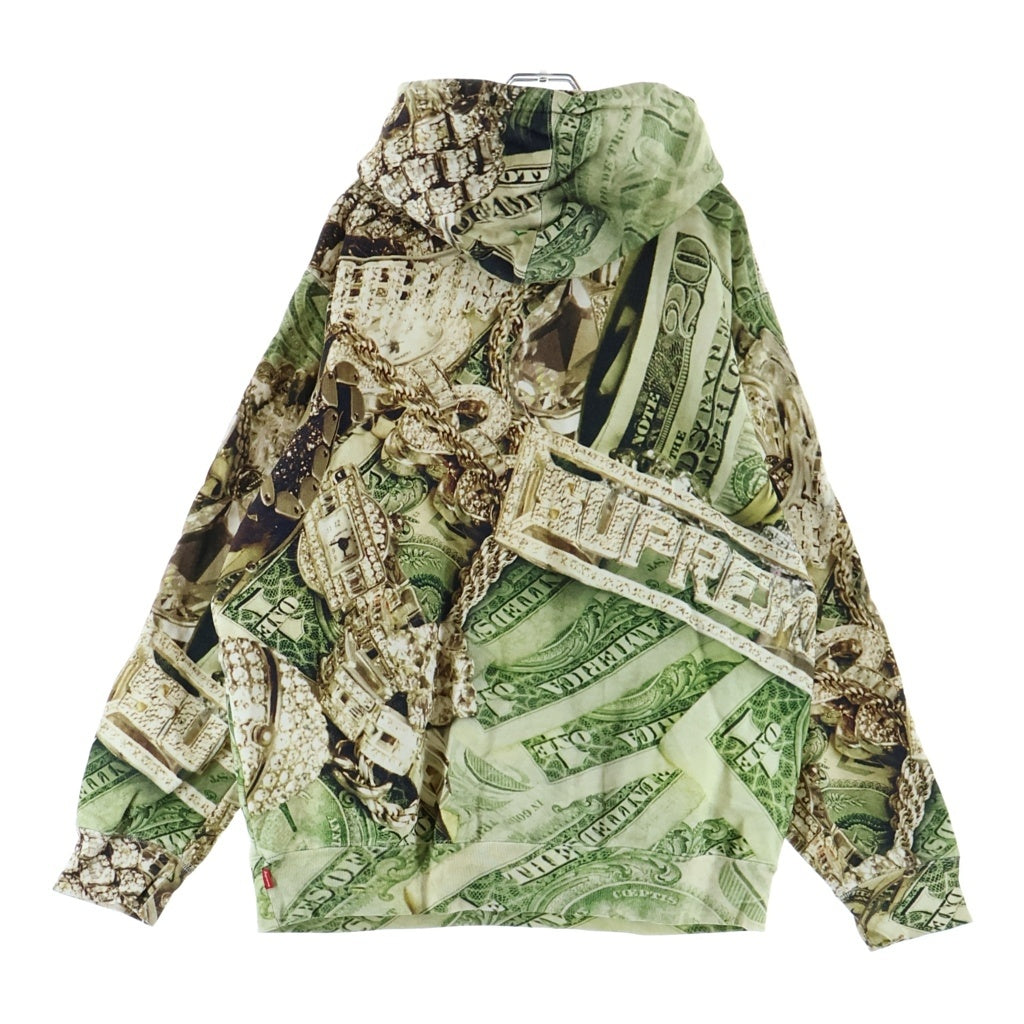 SUPREME(シュプリーム) 20SS Bling Hooded Sweatshirt ブリング 総柄 プルオーバーフーデッドスウェットパーカー グリーン
