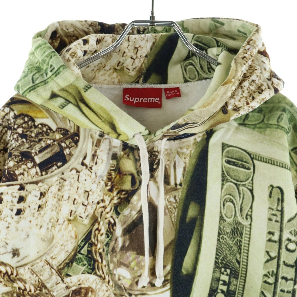 SUPREME(シュプリーム) 20SS Bling Hooded Sweatshirt ブリング 総柄 プルオーバーフーデッドスウェットパーカー グリーン