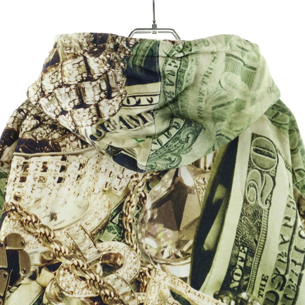 SUPREME(シュプリーム) 20SS Bling Hooded Sweatshirt ブリング 総柄 プルオーバーフーデッドスウェットパーカー グリーン
