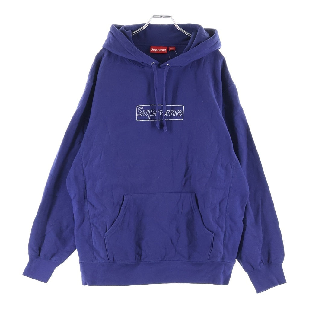 SUPREME(シュプリーム) 21SS ×KAWS Chalk Logo Hooded Sweatshirt カウズ チョークロゴ プルオーバーフーデッドスウェットパーカー パープル