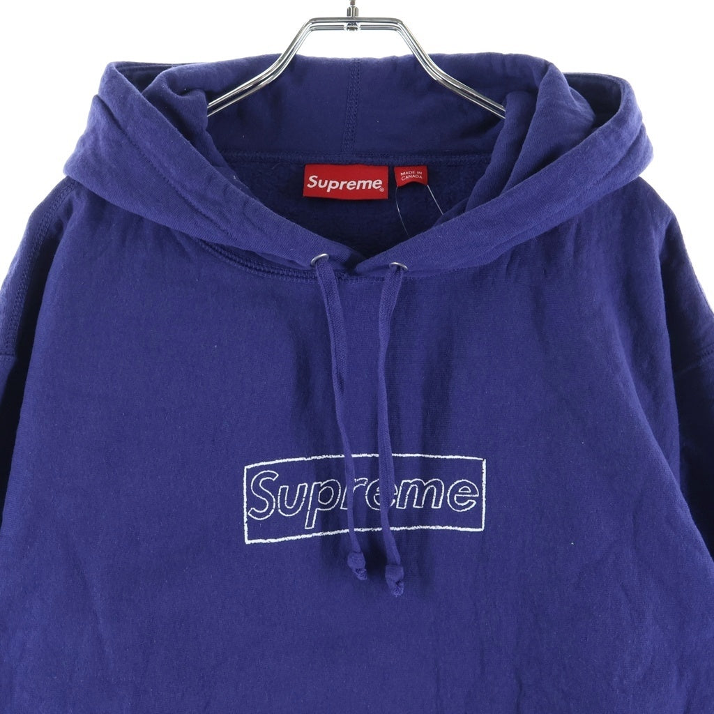 SUPREME(シュプリーム) 21SS ×KAWS Chalk Logo Hooded Sweatshirt カウズ チョークロゴ プルオーバーフーデッドスウェットパーカー パープル