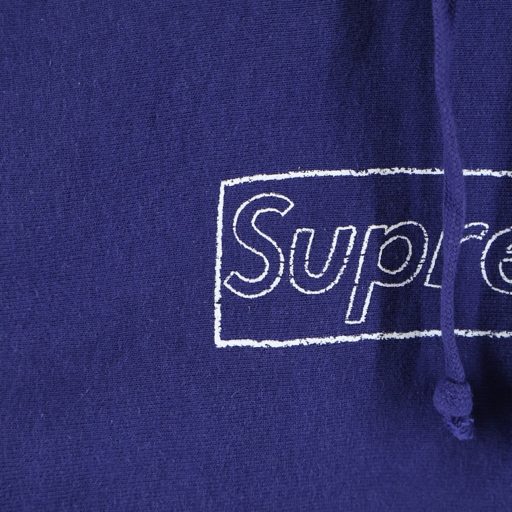 SUPREME(シュプリーム) 21SS ×KAWS Chalk Logo Hooded Sweatshirt カウズ チョークロゴ プルオーバーフーデッドスウェットパーカー パープル