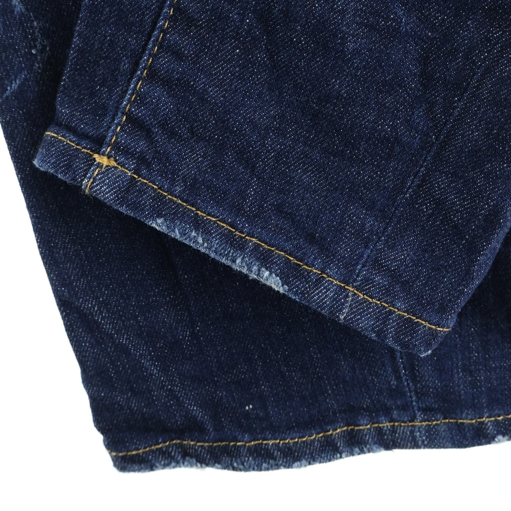DSQUARED2(ディースクエアード) 11AW BIKER JEAN レザー装飾 ボタンフライ バイカージーン デニムパンツ インディゴ S74LA0340