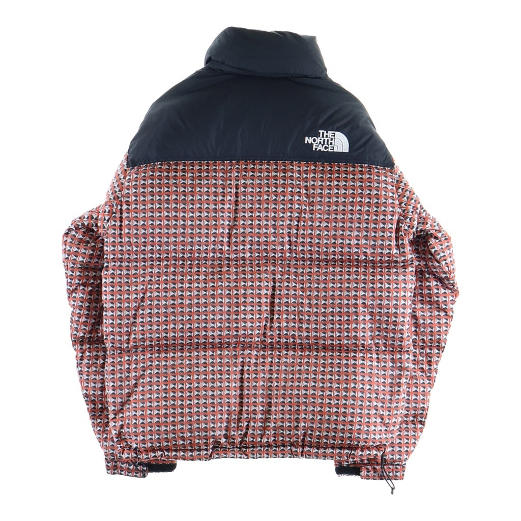 SUPREME(シュプリーム) 21SS ×THE NORTH FACE Studded Nuptse Jacket ザノースフェイス スタッズ ヌプシ ジップアップフーデッドナイロンダウンジャケット ブラック/レッド NF0A5IQW