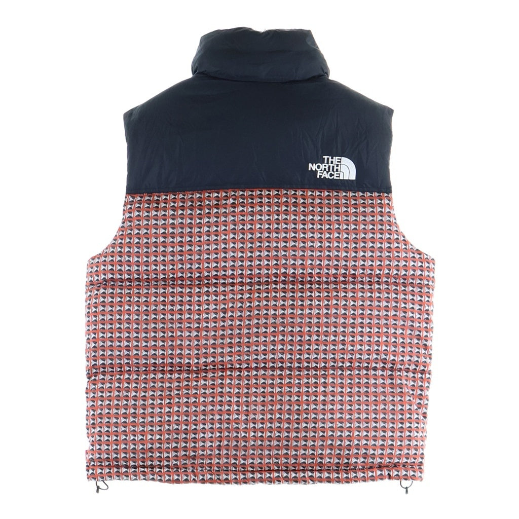 SUPREME(シュプリーム) 21SS ×THE NORTH FACE Studded Nuptse Vest ザノースフェイス スタッズ ヌプシ ジップアップフーデッドナイロンダウンベスト ブラック/レッド NF0A5IQX