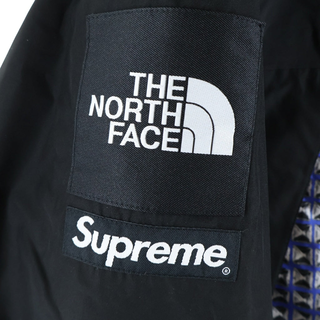 SUPREME(シュプリーム) 21SS ×THE NORTH FACE Studded Mountain Light Jacket ザノースフェイス スタッズ マウンテン ジップアップフーデッドナイロンジャケット ブラック/ブルー NP12103I