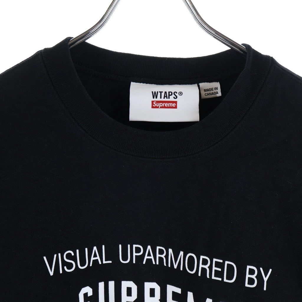 SUPREME(シュプリーム) 21AW ×WTAPS Crewneck Sweatshirt ダブルタップス ロゴプリント プルオーバークルーネックスウェットパーカー ブラック