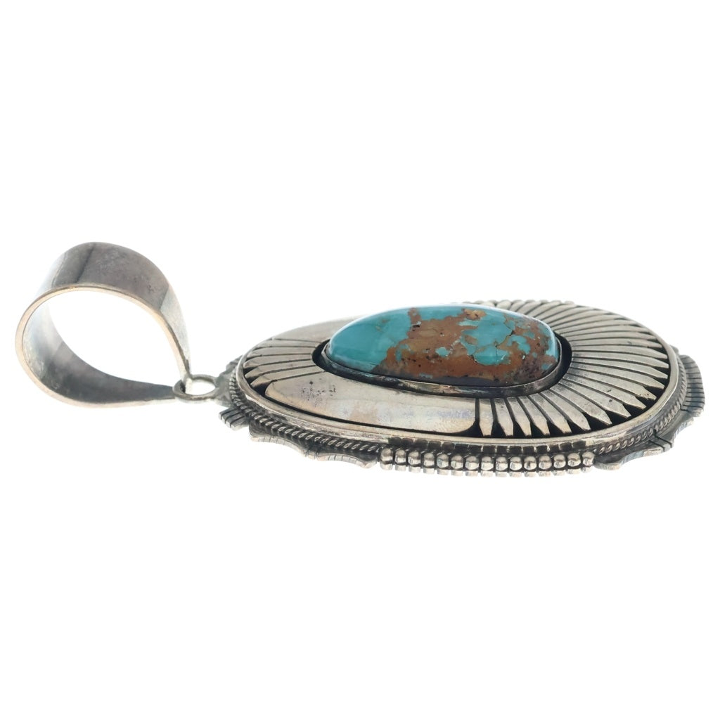 INDIAN JEWELRY(インディアンジュエリー) BENNIE RATION NAVAJO ベニーレーション ナバホ族 ターコイズ インディアンジュエリー ペンダントトップ シルバー
