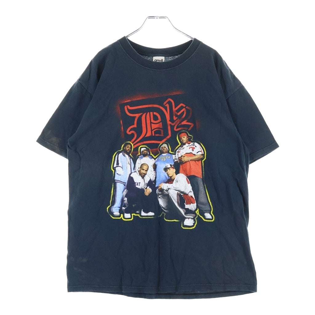 VINTAGE(ヴィンテージ) 00S D12 US TOUR 2004 Hip-Hop Rap Tee Eminem ラッププリント Tシャツ 半袖カットソー ブラック