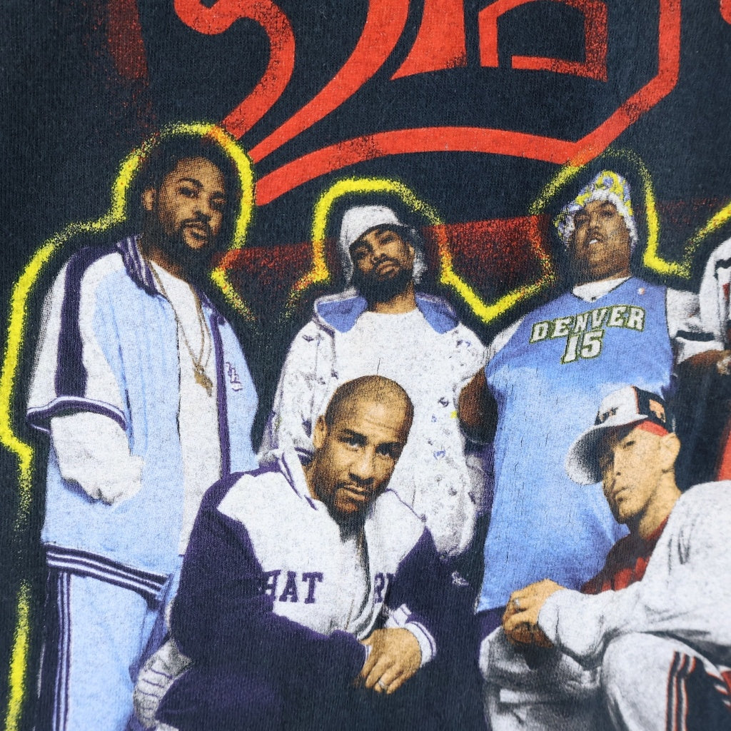 VINTAGE(ヴィンテージ) 00S D12 US TOUR 2004 Hip-Hop Rap Tee Eminem ラッププリント Tシャツ 半袖カットソー ブラック