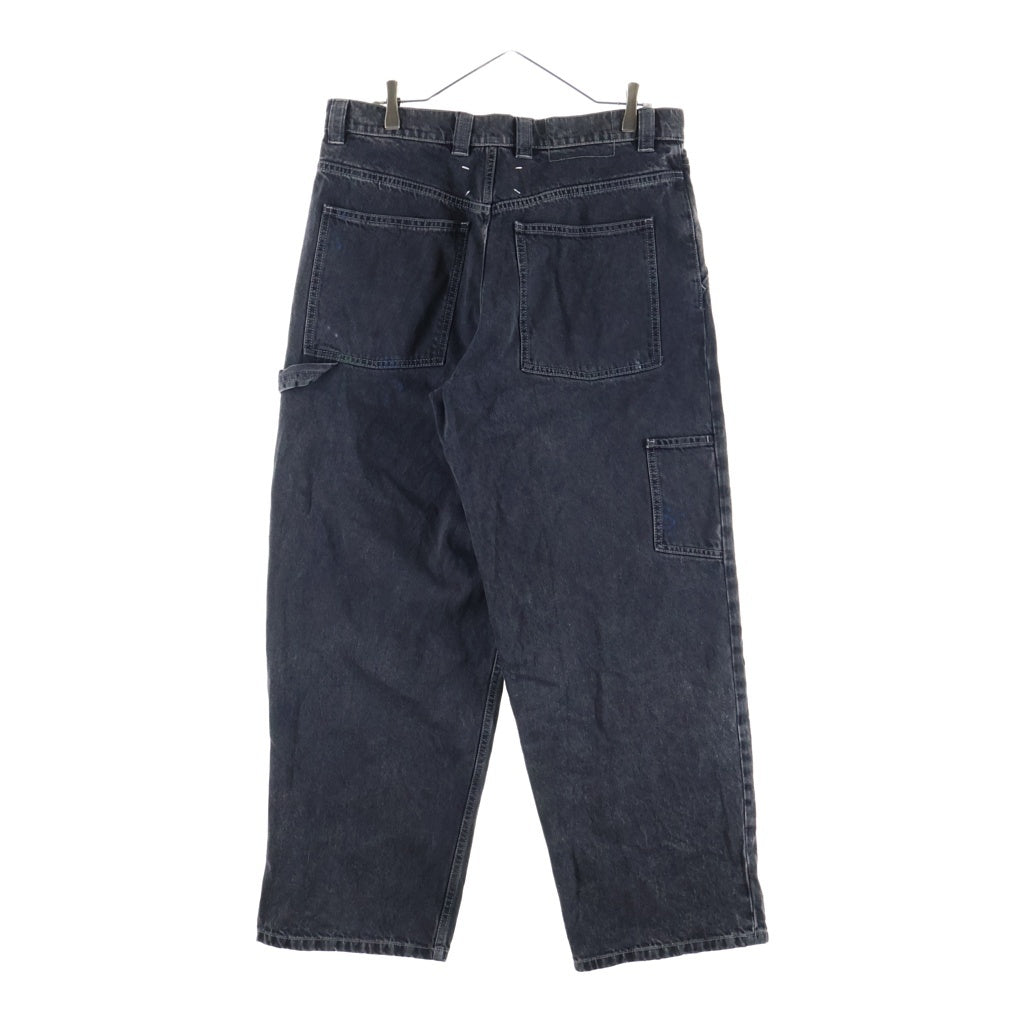 Maison Margiela(メゾンマルジェラ) 23AW ペイント加工 ジップフライ ペインター デニムパンツ ブラック S50LA0204