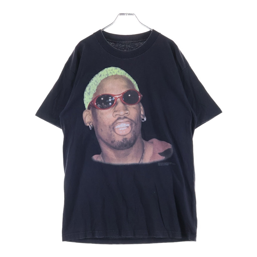 VINTAGE(ヴィンテージ) 90S VINTAGE DENNIS RODMAN 1996 FACE TEE TODAYS TRENDZ デニスロッドマン 顔面プリントTシャツ 半袖カットソー ブラック