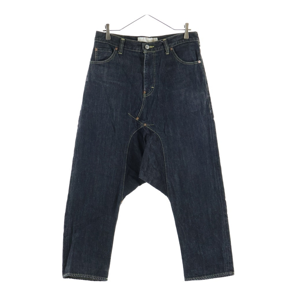 GANRYU(ガンリュウ) 15SS AD2014 ジップフライ サルエルデニムパンツ ブラック EO-P004