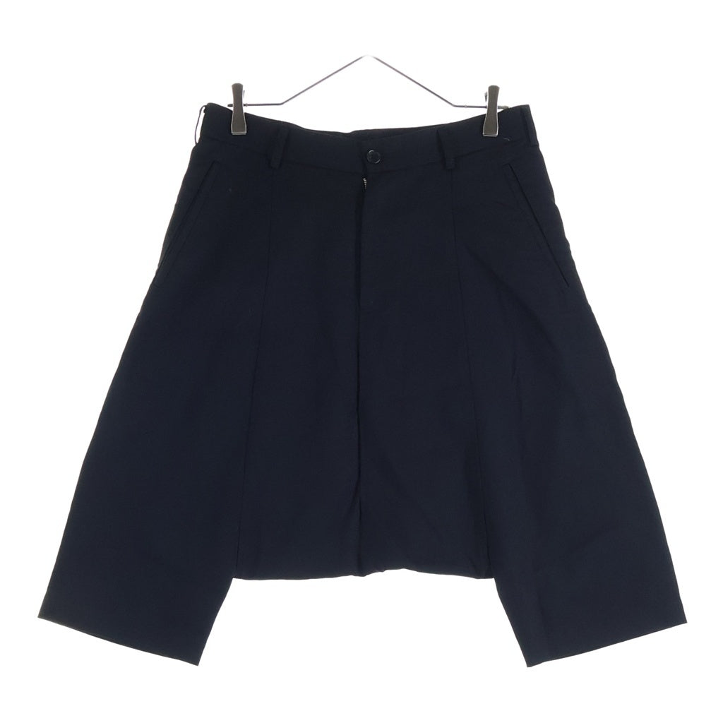 BLACK COMME des GARCONS(ブラックコムデギャルソン) 09SS AD2008 ウール ジップフライ ショート サルエルパンツ ブラック 1C-P009
