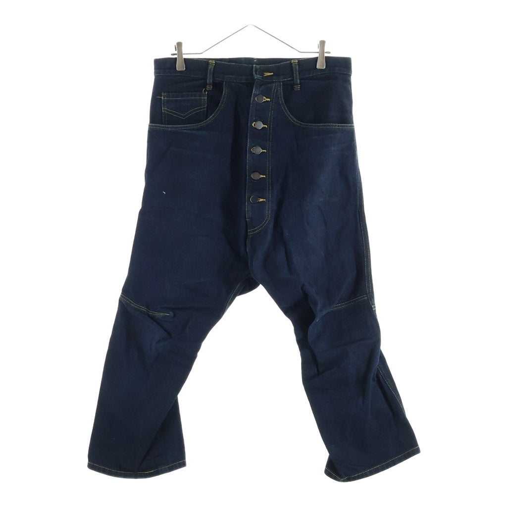 NO BRAND(ノーブランド) NEMETH ネメス ボタンフライ サルエル デニムパンツ インディゴ