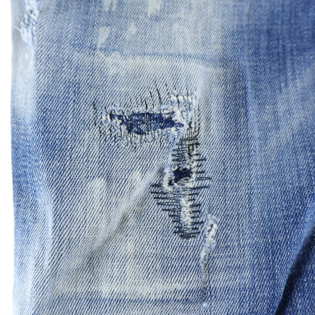 DSQUARED2(ディースクエアード) 22SS SKATER JEAN ICON 4EVER スケータージーンズ アイコンフォーエバーペイント ジップフライ スキニーデニムパンツ インディゴ S79LA0040 S30342