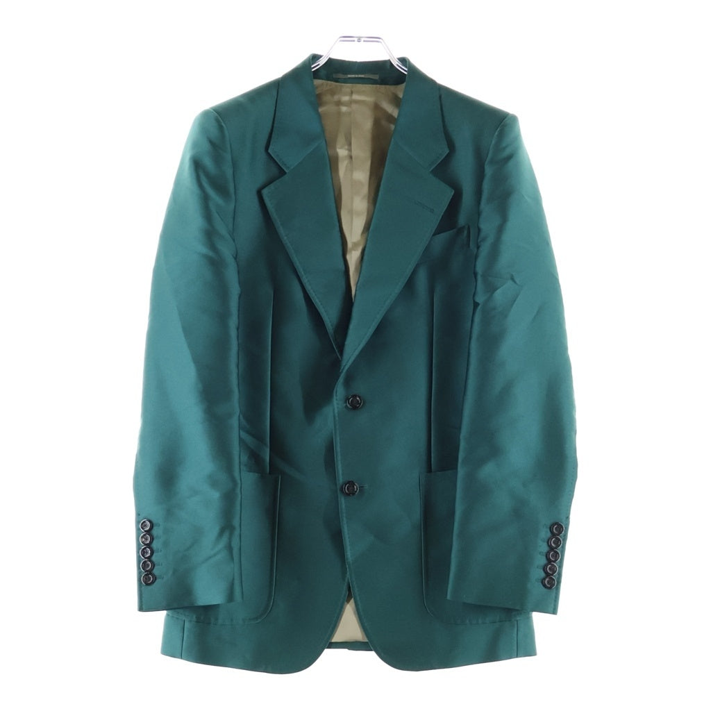 GUCCI(グッチ) Satin Single Blazer Suit Jacket サテン シングルブレザー スーツ テーラードジャケット グリーン 703045 ZAIMC