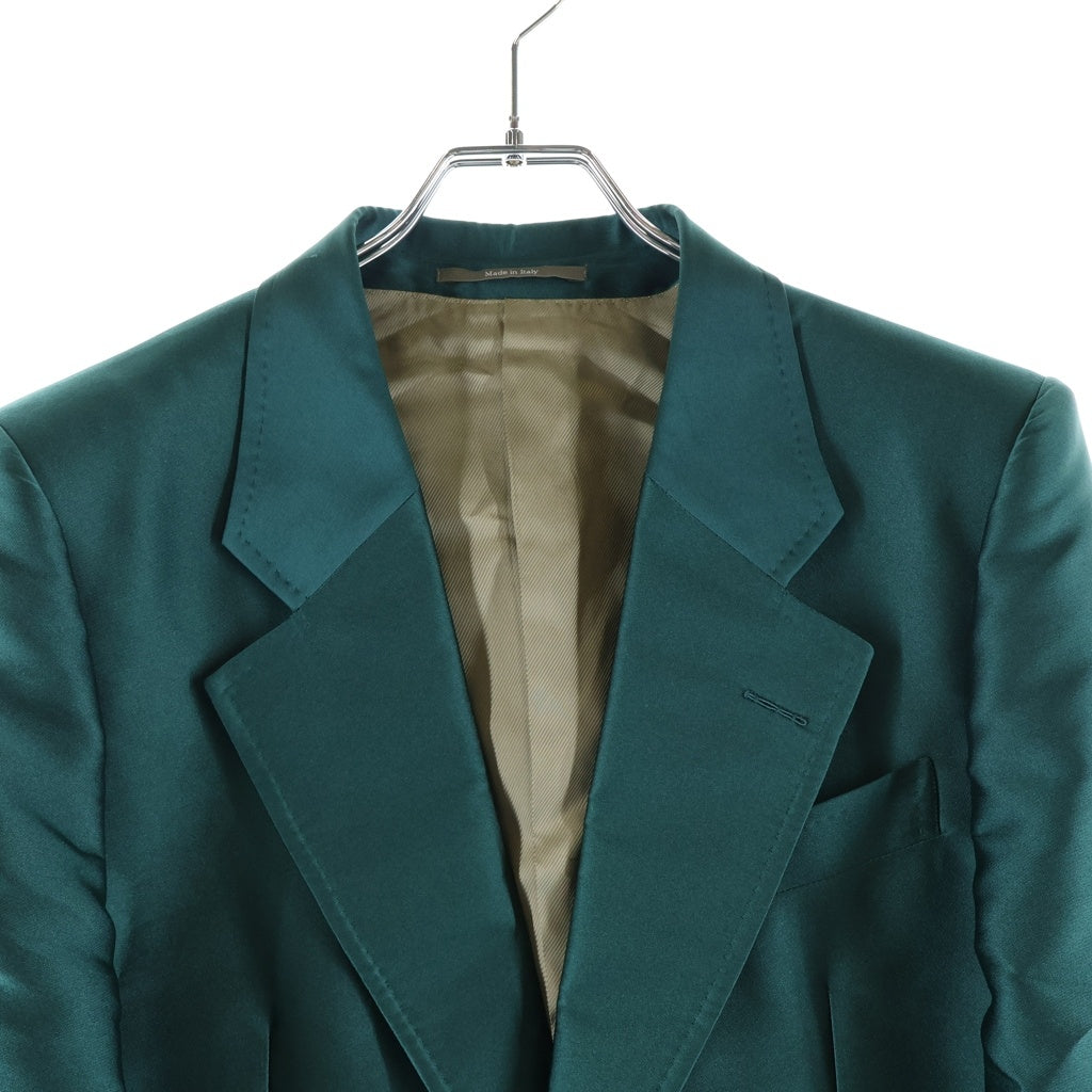 GUCCI(グッチ) Satin Single Blazer Suit Jacket サテン シングルブレザー スーツ テーラードジャケット グリーン 703045 ZAIMC