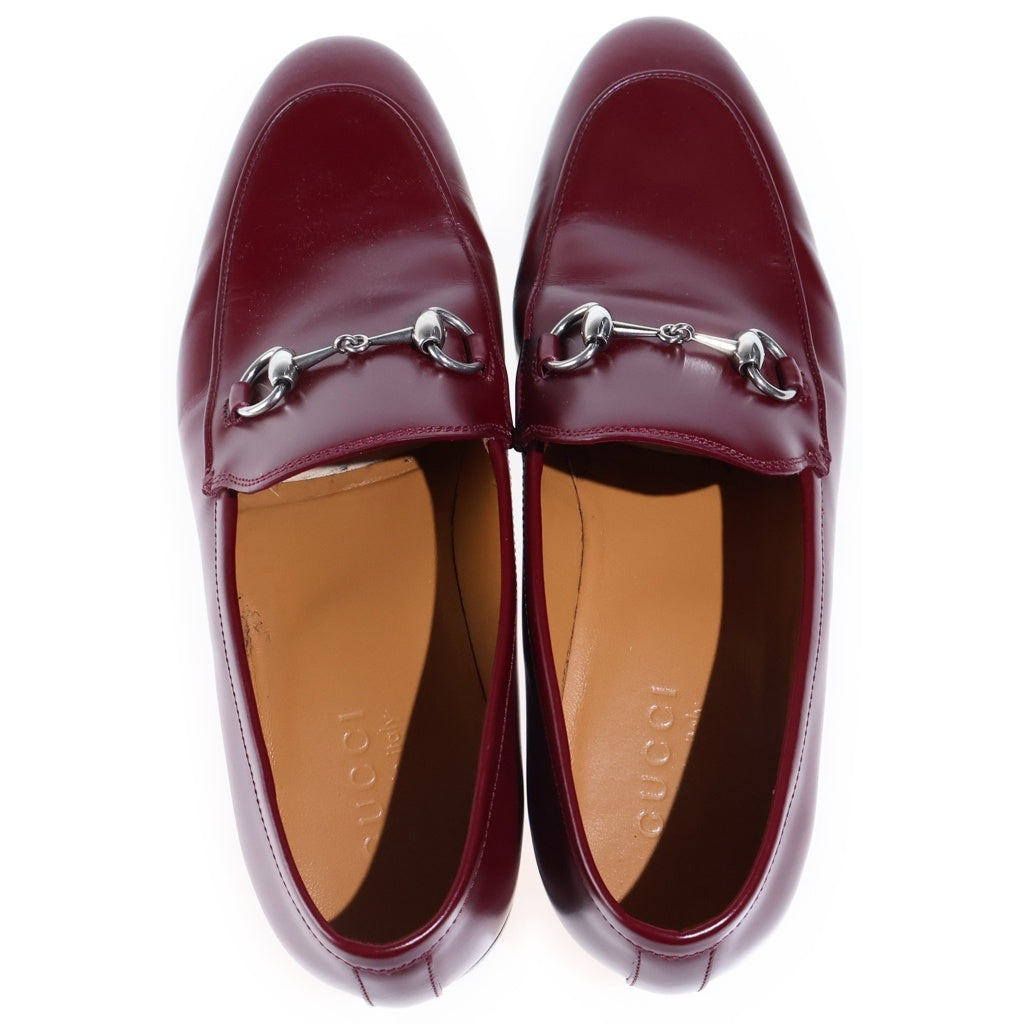 GUCCI(グッチ) ホースビット レザー ローファー シューズ バーガンディー 795116