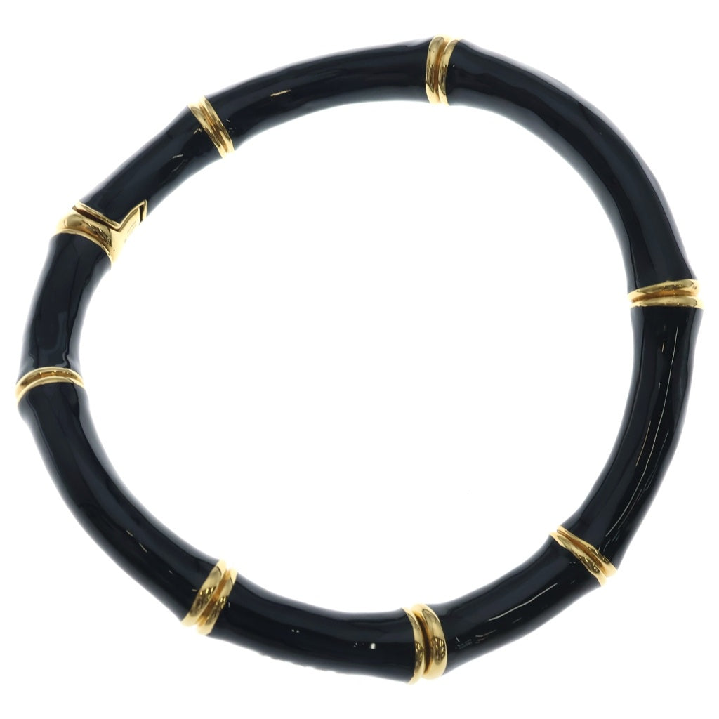 GUCCI(グッチ) 25SS Bamboo Logo Choker バンブー ロゴ チョーカー ネックレス ブラック/ゴールド 830377 レディース