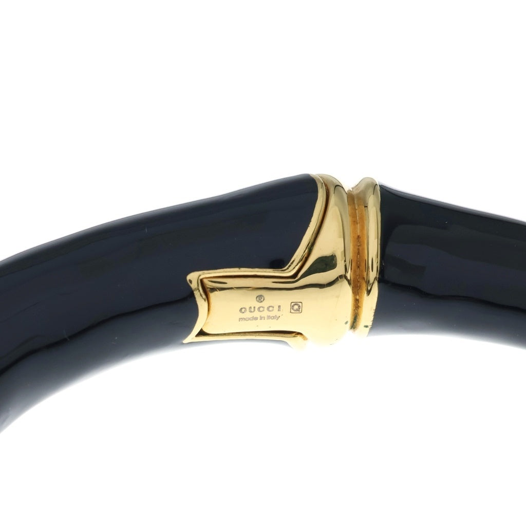 GUCCI(グッチ) 25SS Bamboo Logo Choker バンブー ロゴ チョーカー ネックレス ブラック/ゴールド 830377 レディース