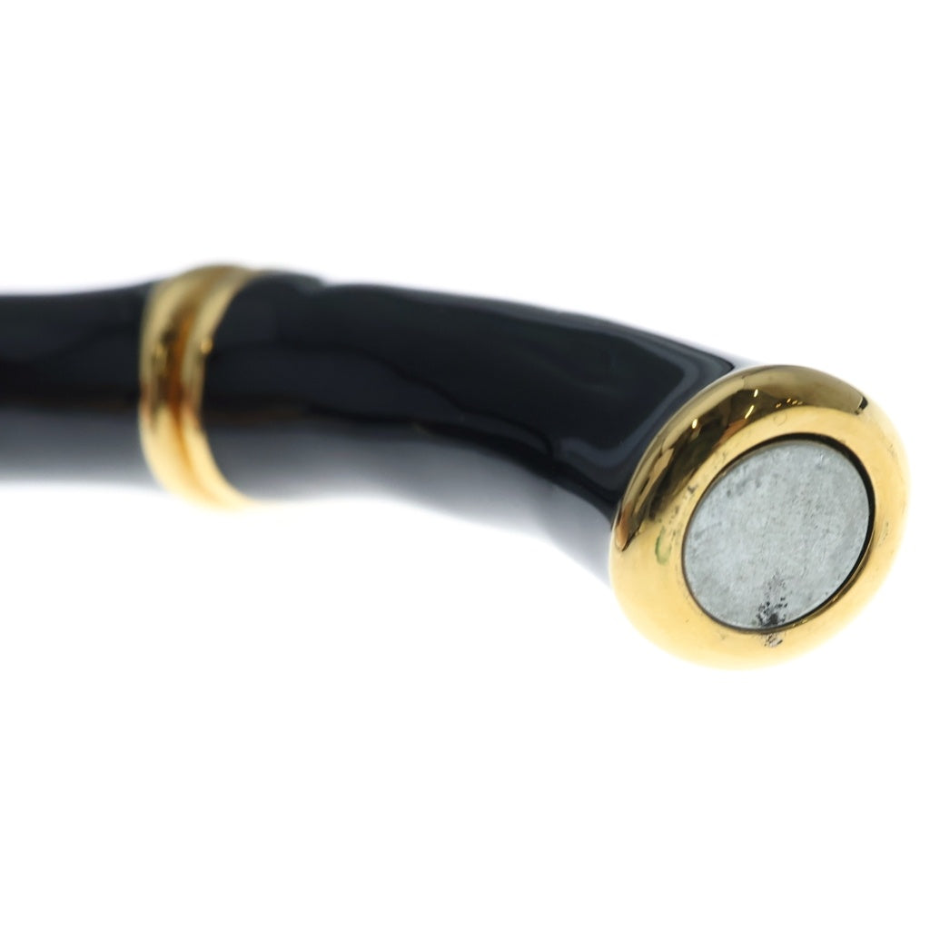 GUCCI(グッチ) 25SS Bamboo Logo Choker バンブー ロゴ チョーカー ネックレス ブラック/ゴールド 830377 レディース